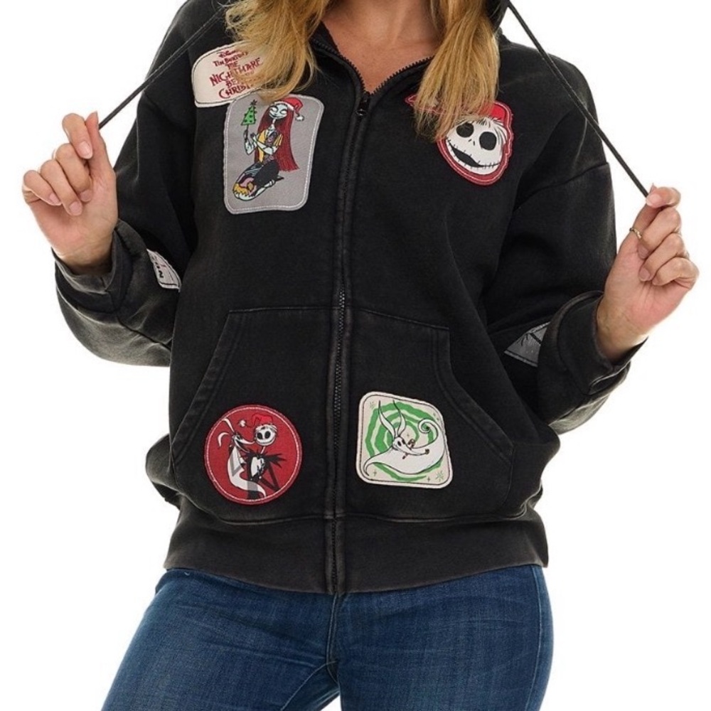 Disney Black Jacket with Character Patches